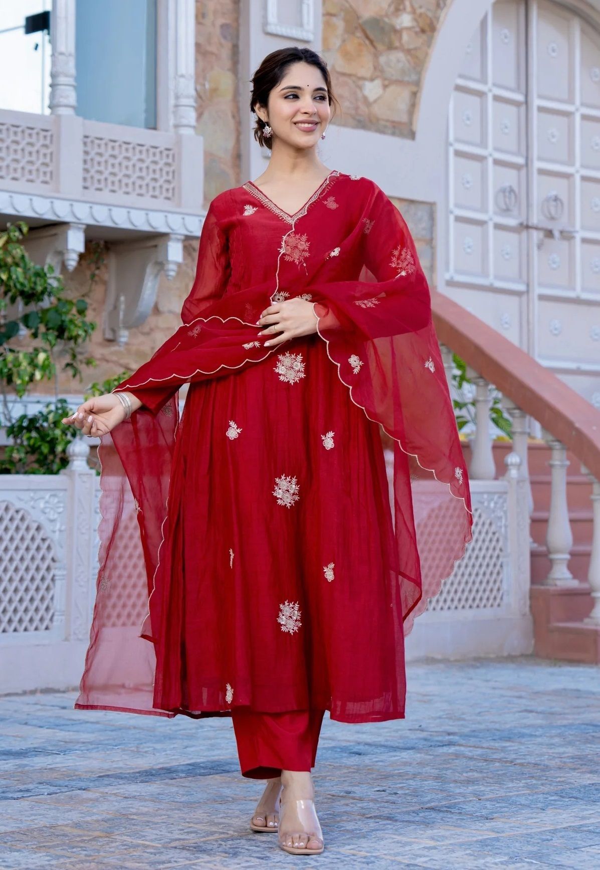 klosia Women Silk Blend Kurta Pant Dupatta Set-picture-35