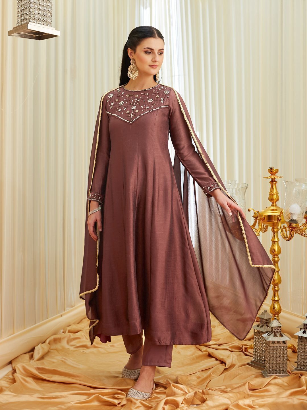mokosh Women Pure Silk Kurta Pant Dupatta Set-picture-25