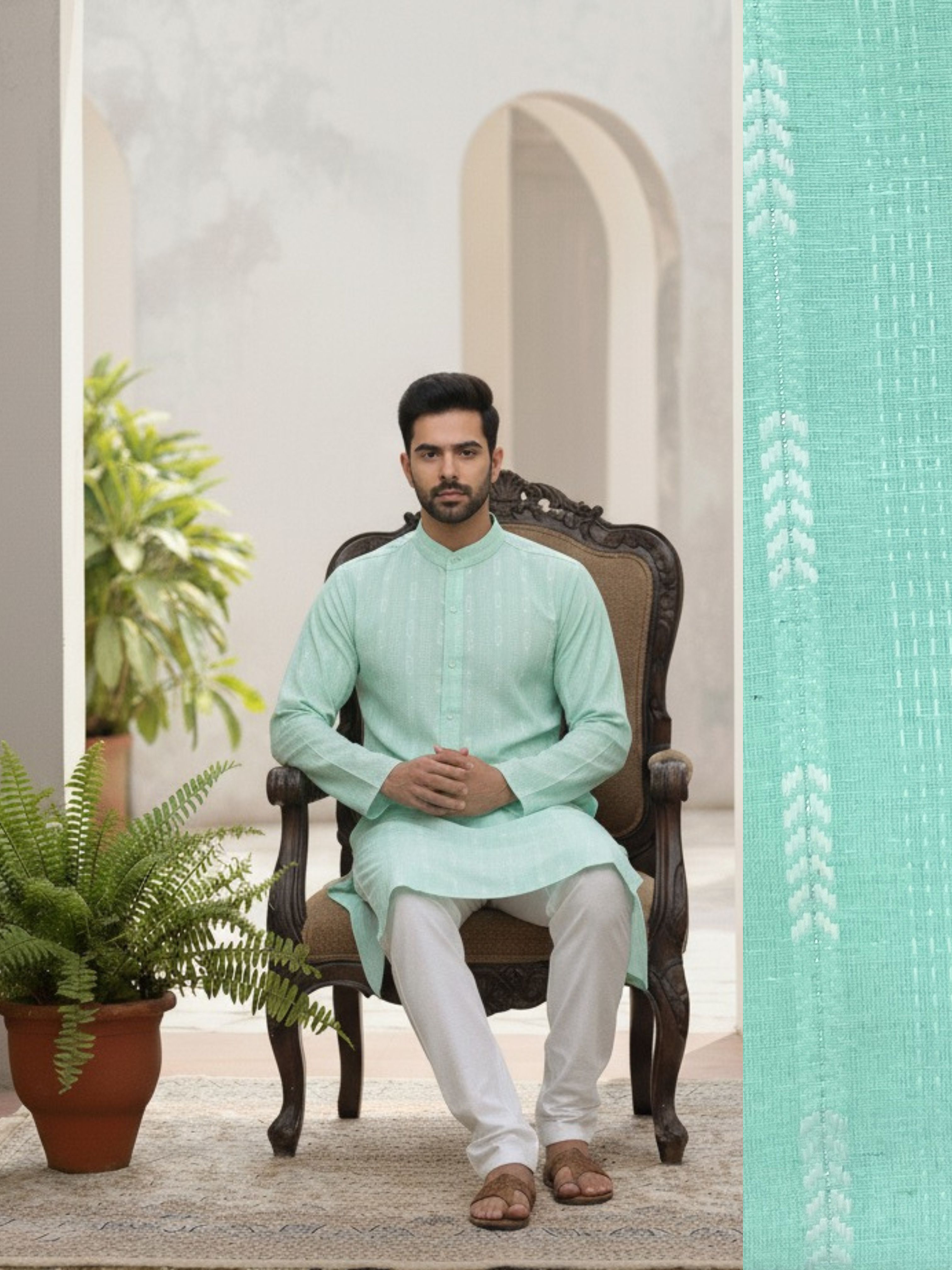 sypher boutique Men Cotton Blend Kurta Pyjama Set-picture-22