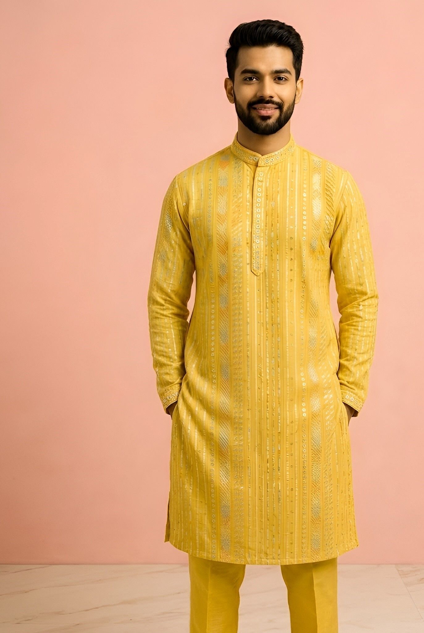 novella fits Men Cotton Blend Kurta Set-picture-15