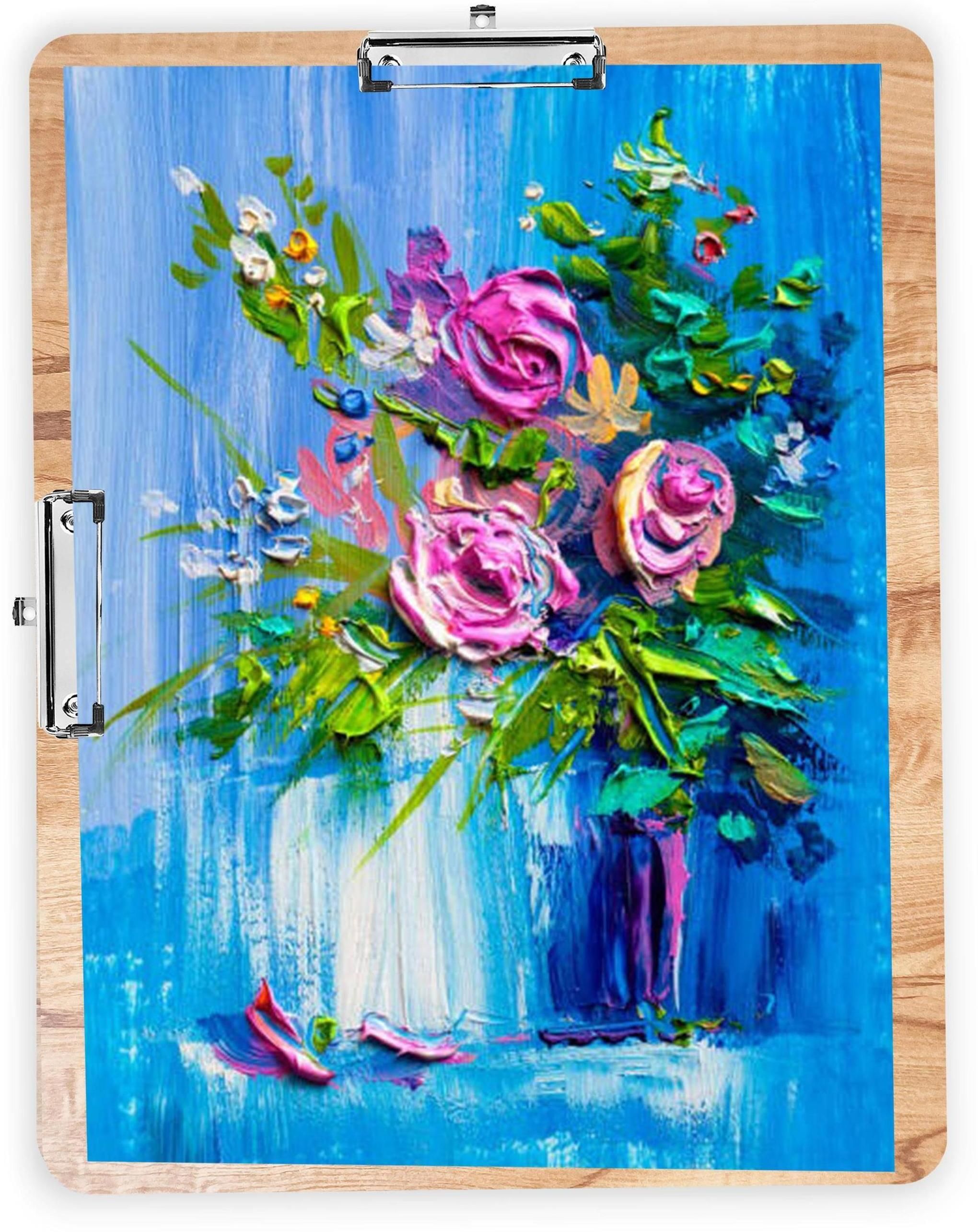 19x14 Wooden Drawing & Lap Board | Multipurpose Writing Study Pad with 2 Clips --image-44