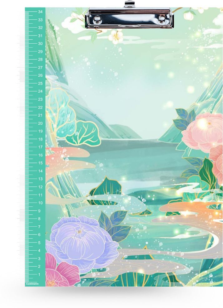 Printed Exam Pad | Clip Board with Side Scale | Writing Board for School Kids-image-26