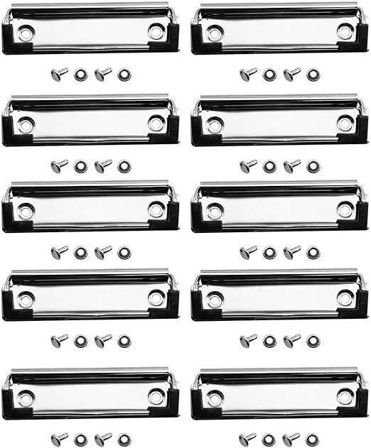 im star trading 50pcs Metal Clipboard Clips with Grip, Rivets & Mounting Holes-picture-11