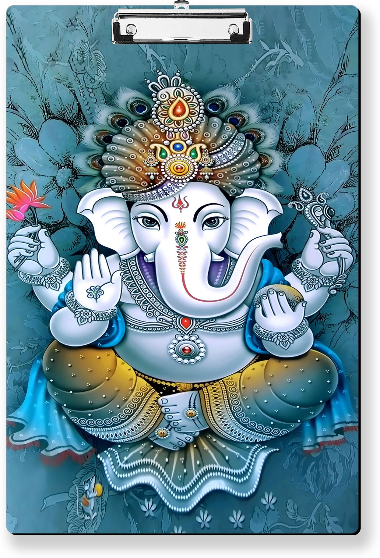 Lord Ganesha (Ocean Blue) Digital Printed Exam Pad-image-24