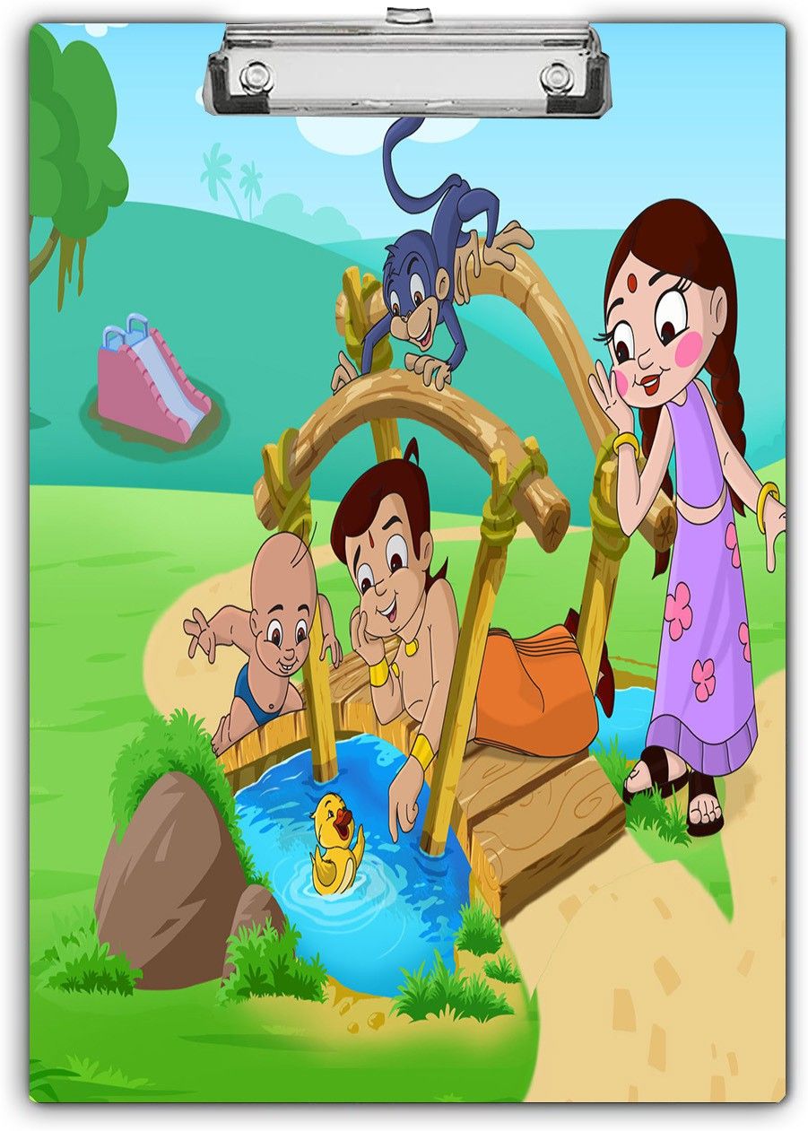 ideal foz Chota Bheem_034" Theme Exam Board,ExamPad,Clipboard WritingPad for Kids,Students-picture-23