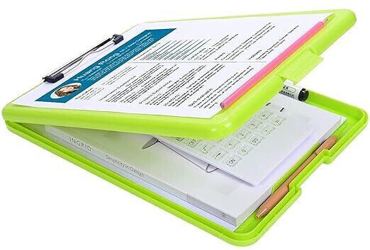Clipboard File Storage Case,Plastic Clipboard,Exam Board with Storage Box