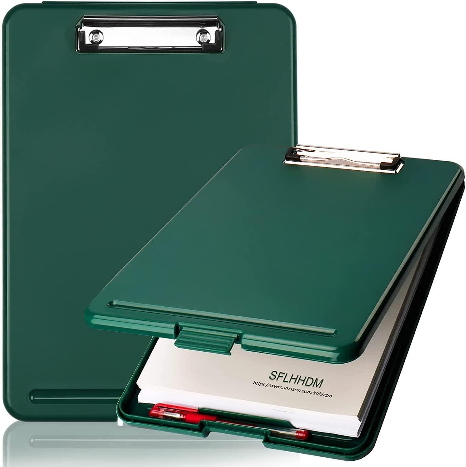 A4 Portable Plastic Storage Clipboard with Inner Compartment-image-0