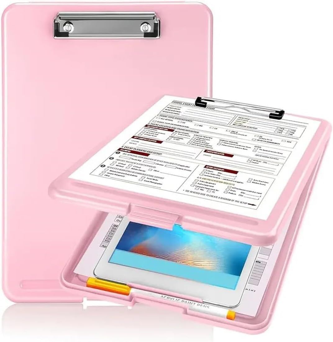 ® A4 Plastic Storage Clipboard Folder with Pen Holder & Side Opening-image-3