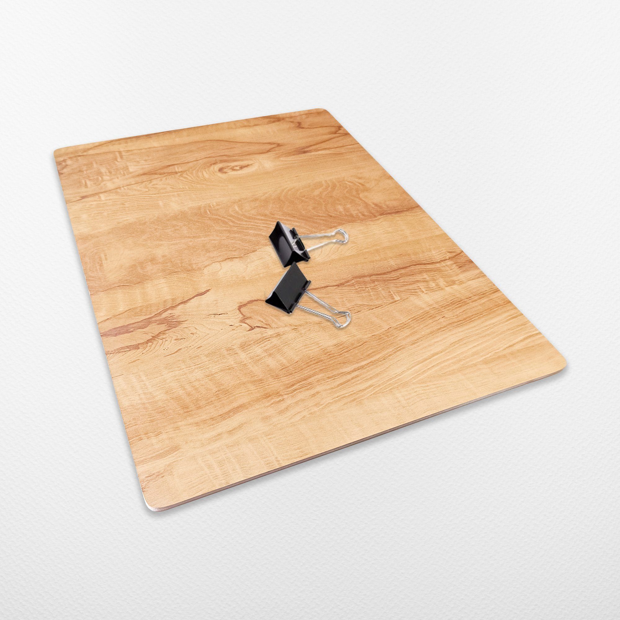 Multipurpose Wooden Drawing Board & Lap Board | Include 2 Clips | 14x19 | Brown