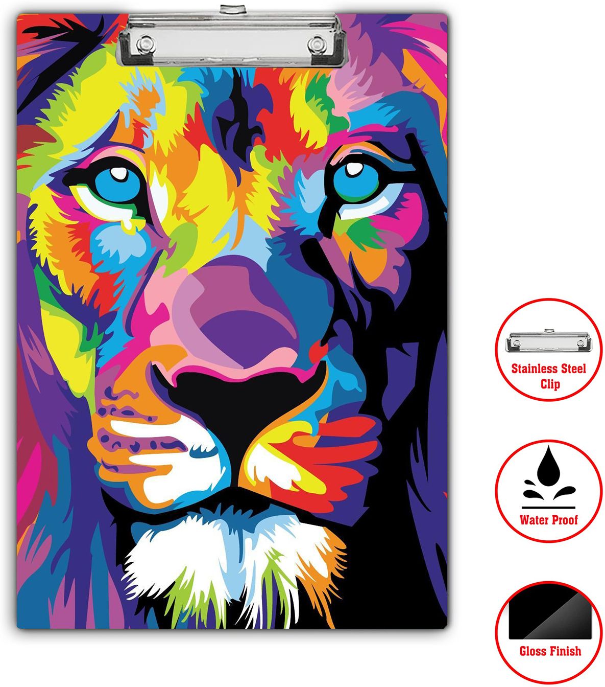 Colorful Lion Printed Exampad/Clipboard for kids, students, office use etc_031-image-13