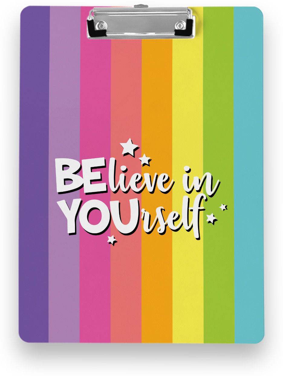 Clipboard for Exams, Drawing, Writing, (Size - 24x36 cm) Sturdy-Believe in You