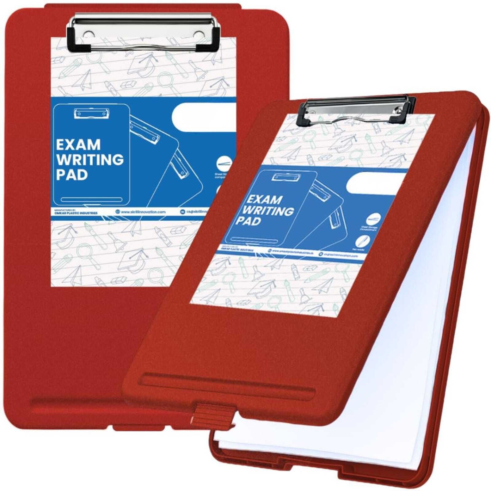 qunex plast Premium Red A4 Storage Clipboard Case with Heavy Duty Metal Clip-picture-25