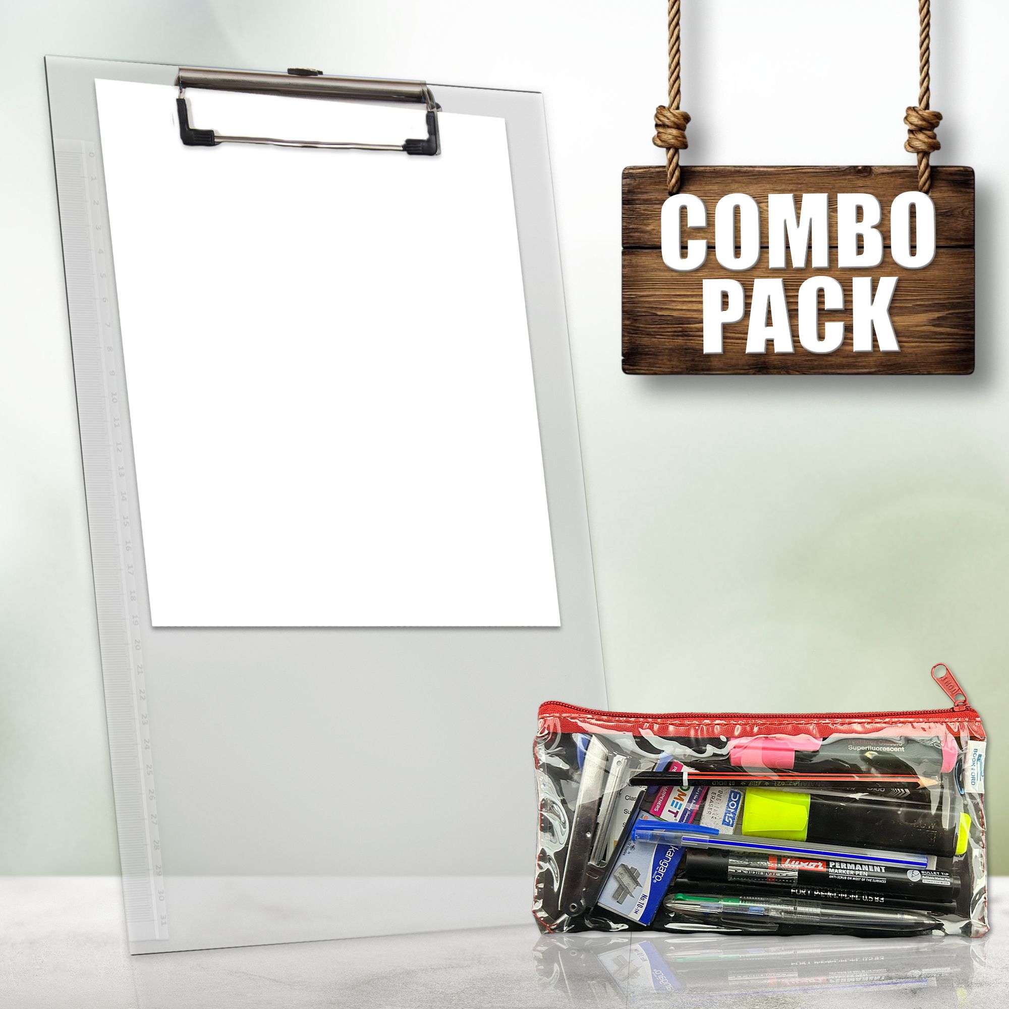 Exciting Examination Combo Pack Set of 2 - TP Clipboard & TP Zipper bag-image-19
