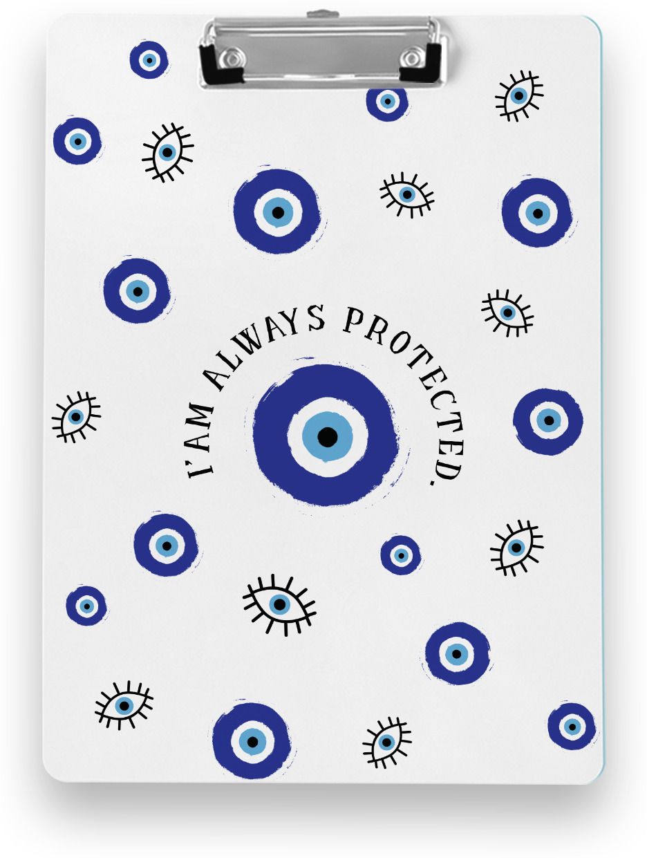 Clipboard for Exams, Drawing, Writing, (Size - 24x36 cm) Sturdy-Evil Eye