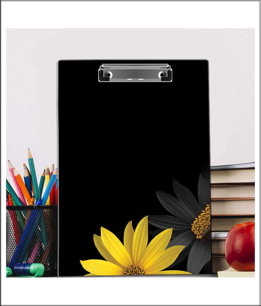 crative design black in sunflower exam pad | clipboard | writing pad | wooden exam pad-picture-16