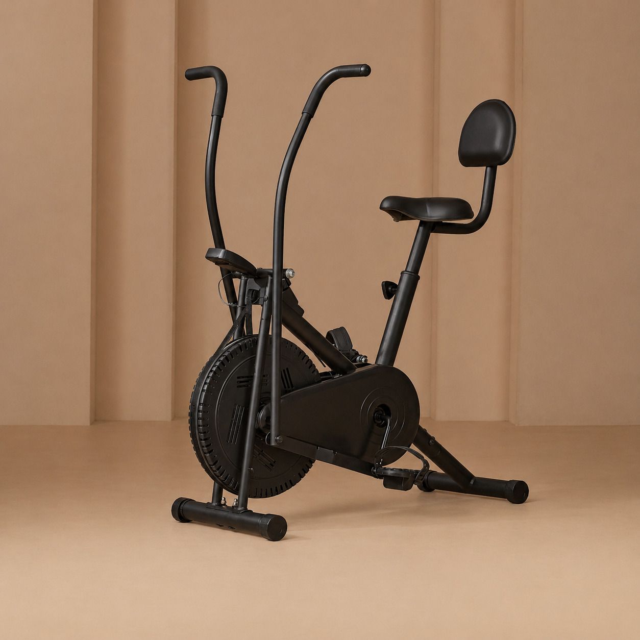 fitkit by Cult 2-in-1 Air Bike Moving & Static handle | Weight Support 120kg Home Use Dual-Action Stationary Exercise Bike-picture-11