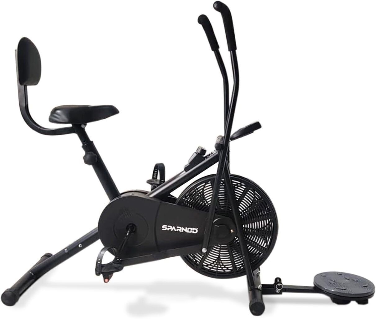 SAB-05_T Upright Air Bike with Adjustable Seat,Backrest &Ab Twister for Home use Upright Stationary Exercise Bike