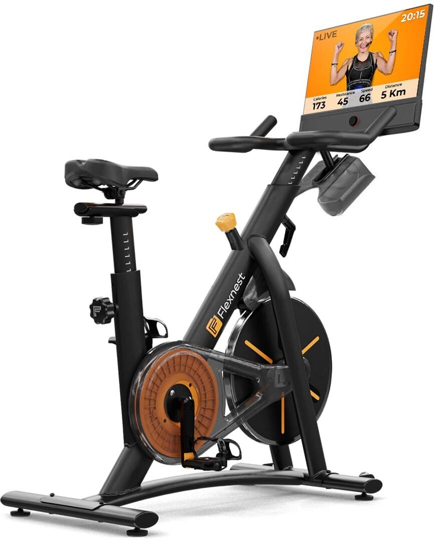 Flexbike+With a 22" HD Touchscreen Display | Bluetooth-Enabled Smart Exercise Bike Spinner Exercise Bike-image-3