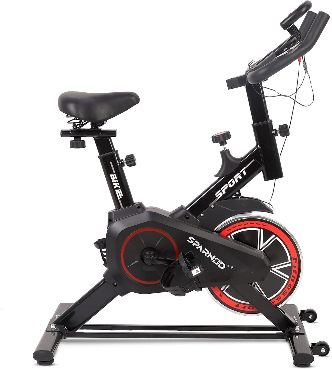 SSB-08 Cycle for Home Gym with 8kg Flywheel LED Display Pulse Sensor Silent Belt Spinner Exercise Bike-image-45