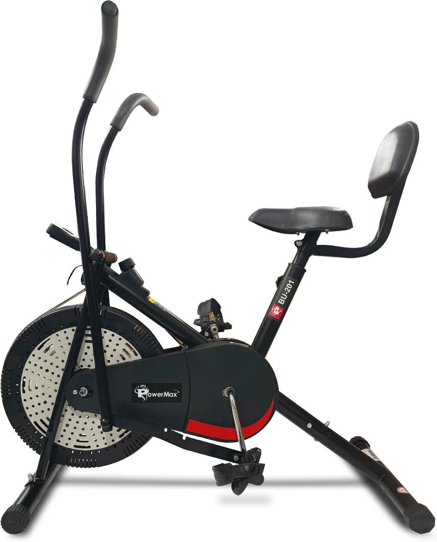powermax fitness BU-201 Moving Handles Air Bike with Belt Drive, 1 piece crank, Max user 120kg Dual-Action Stationary Exercise Bike-picture-45