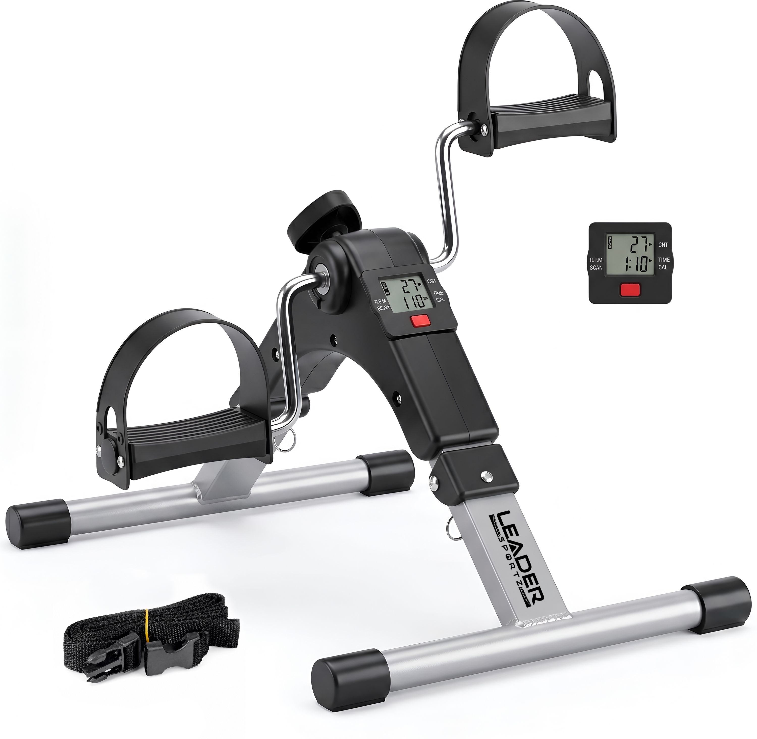 Mini Cycle Pedal Exerciser with LCD Display & Adjustable Resistance for Seniors Indoor Cycles Exercise Bike-image-28