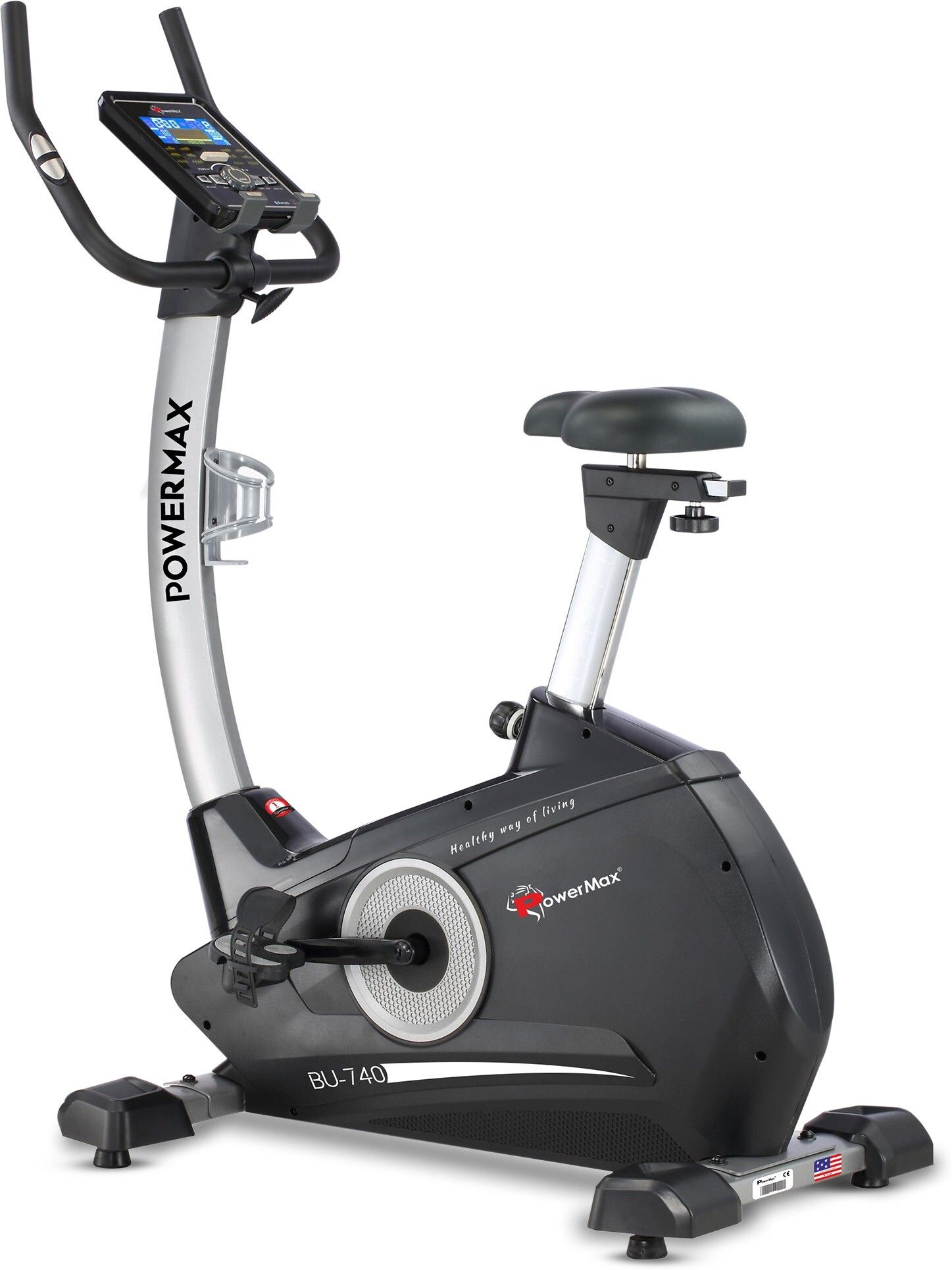 BU-740 Upright Exercise Bike with Hand Pulse, iPad & Bottle holder for Home Use Upright Stationary Exercise Bike-image-36