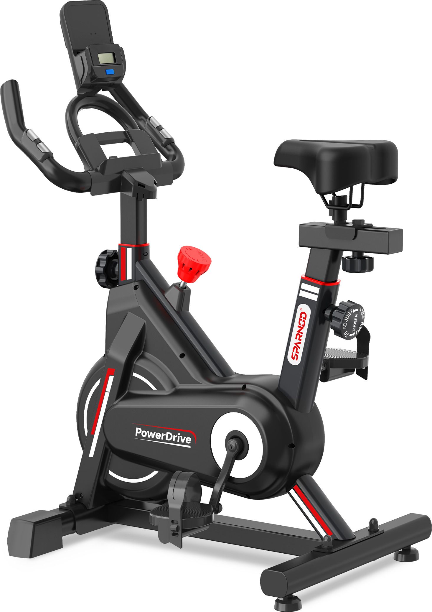 sparnod fitness SSB-07 Spin Bike | Infinite Resistance, LED Display, Pulse, 120kg Capacity Dual-Action Stationary Exercise Bike-picture-19