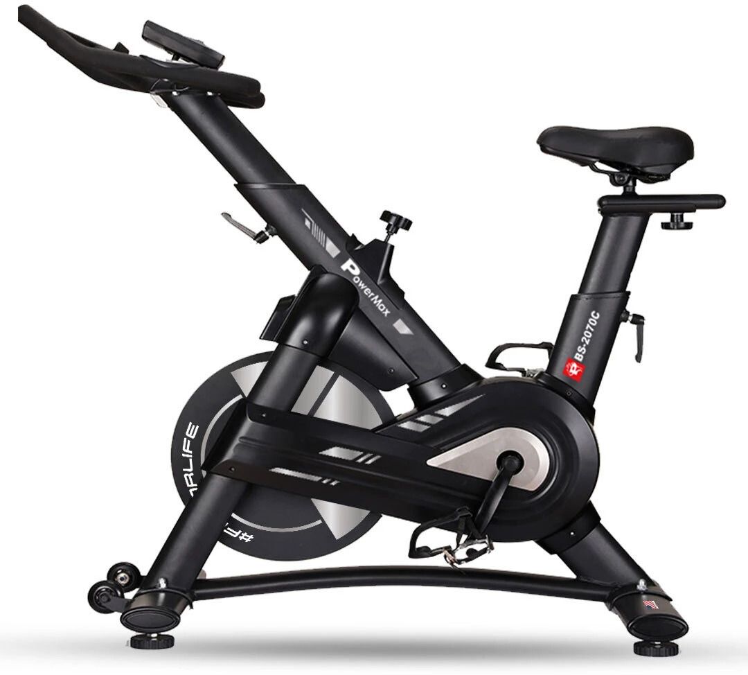 powermax fitness BS-2070C: 18kg Flywheel, Max user 170kg, 2pcs crank, Semi-Commercial Home Gym Dual-Action Stationary Exercise Bike-picture-3