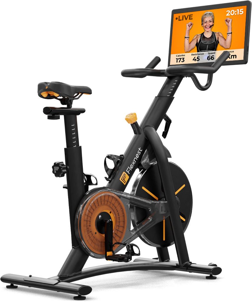 Flexbike Plus 1.0 Bluetooth Exercise Cycle Spin Bike 22"HD Touchscreen Display Upright Stationary Exercise Bike-image-36