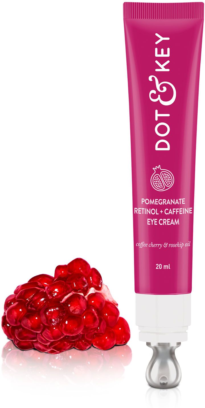 Pomegranate Retinol + Caffeine Eye Cream,Fades Dark Circles, Smooths Wrinkles