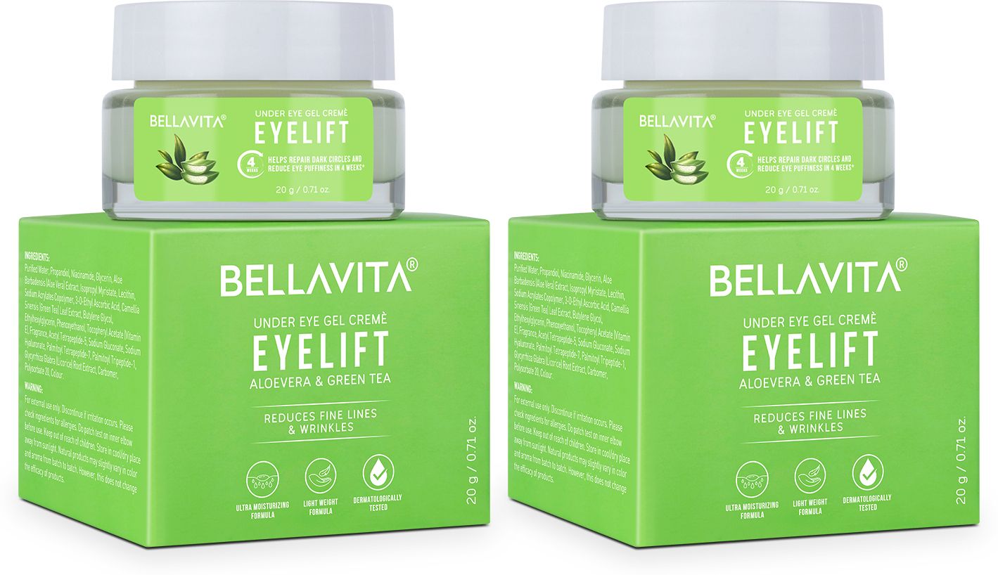 Eyelift Under Eye Cream For Dark Circles, Puffy Eyes & Wrinkles, For Men & Women (20 gm x 2)