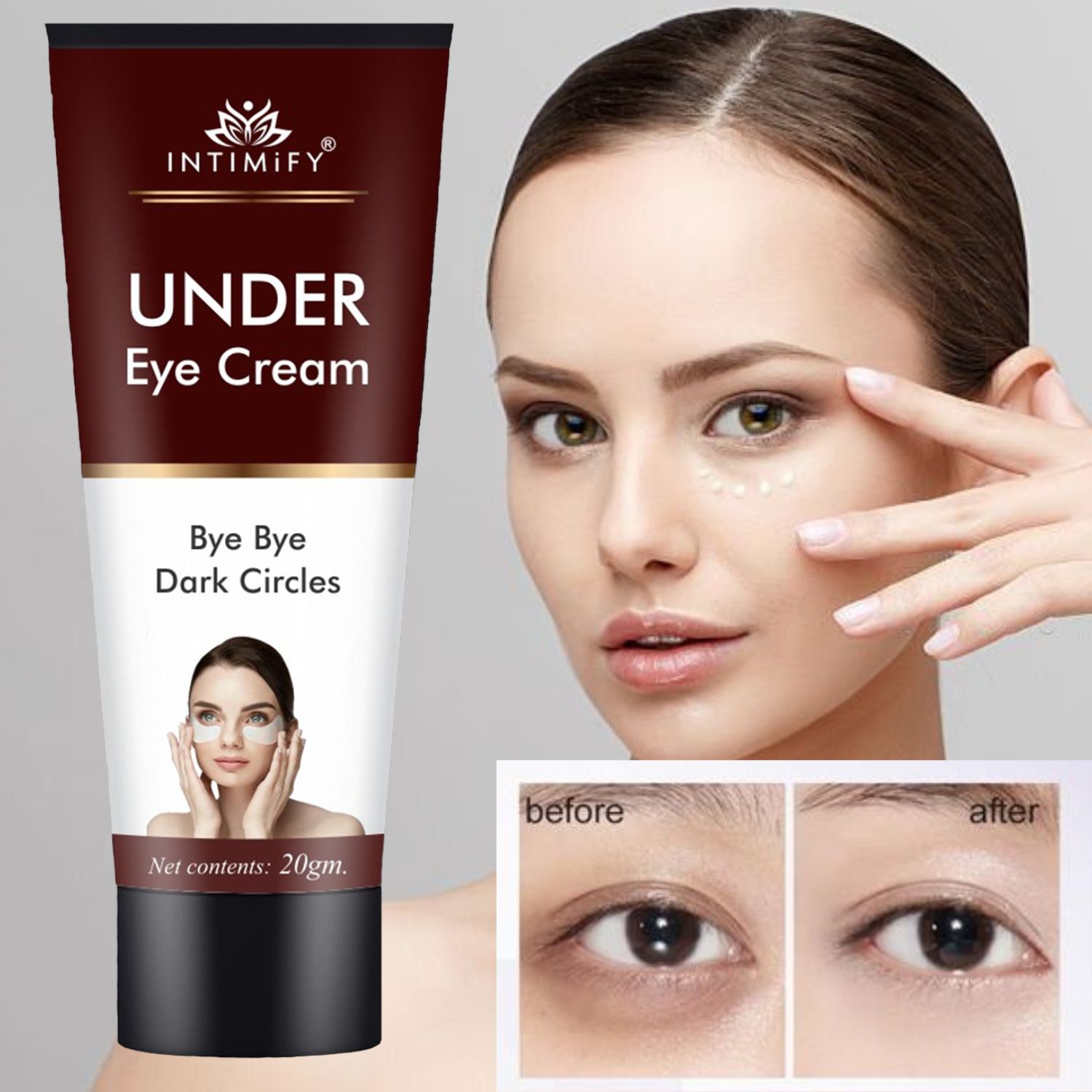 Under eye cream, Dark circle remover, Removes puffiness, Fine lines Men & women-image-16