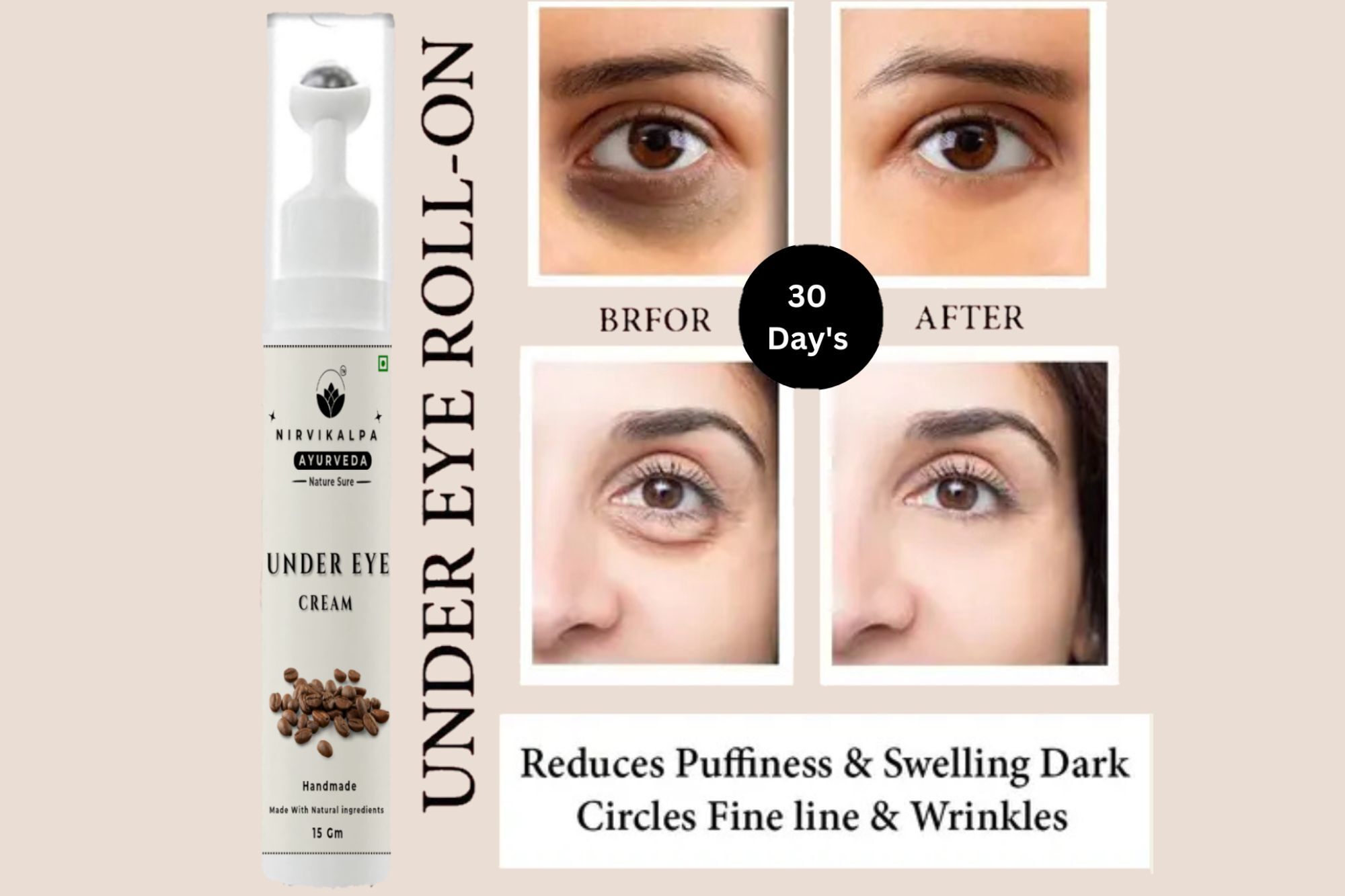 Coffee Under Eye Cream for Dark Circles | Eye Care, Serum & Roll On-image-42