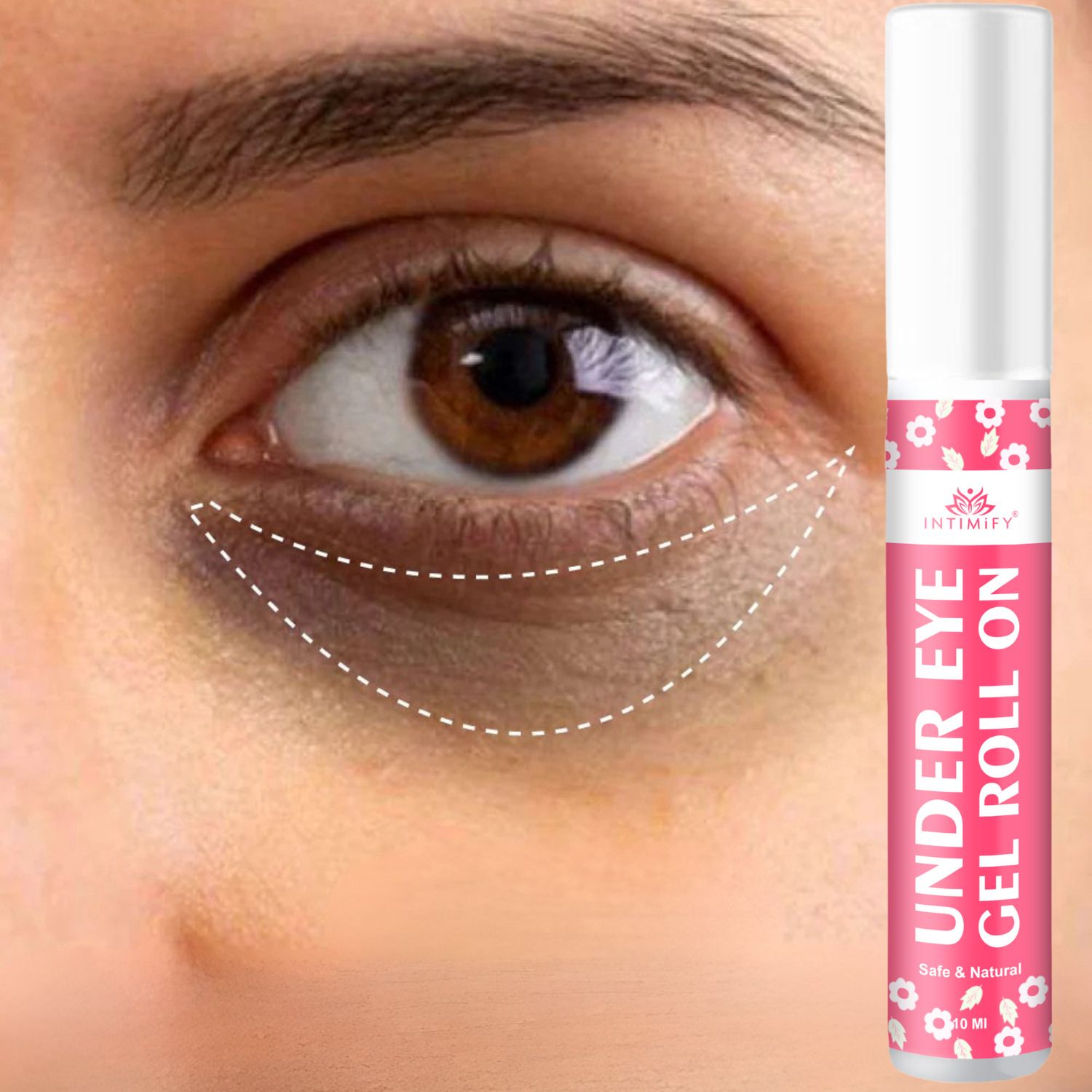 Under Eye Gel Massage Roll-On to Reduce Dark Circles, Soothes Puffy Eyes-image-1