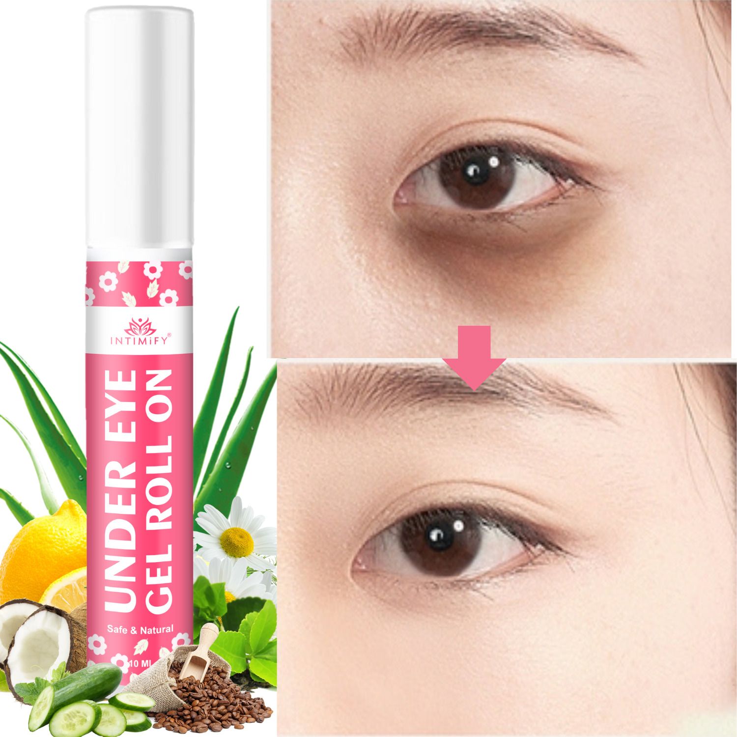 intimify Under Eye Gel For Puffy Eyes, Dark Circles, Wrinkles & Fine Lines-picture-5