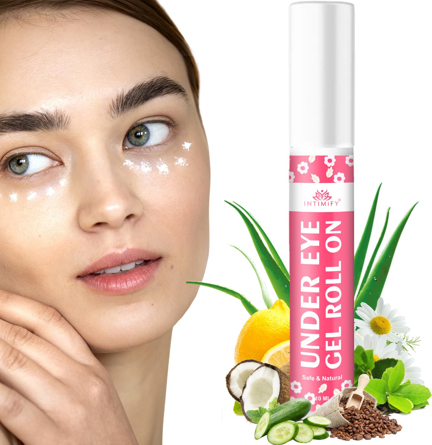 intimify Under Eye Gel Roll On For Dark Circles, Fine Lines, Puffy Eyes For Women & Men-picture-6