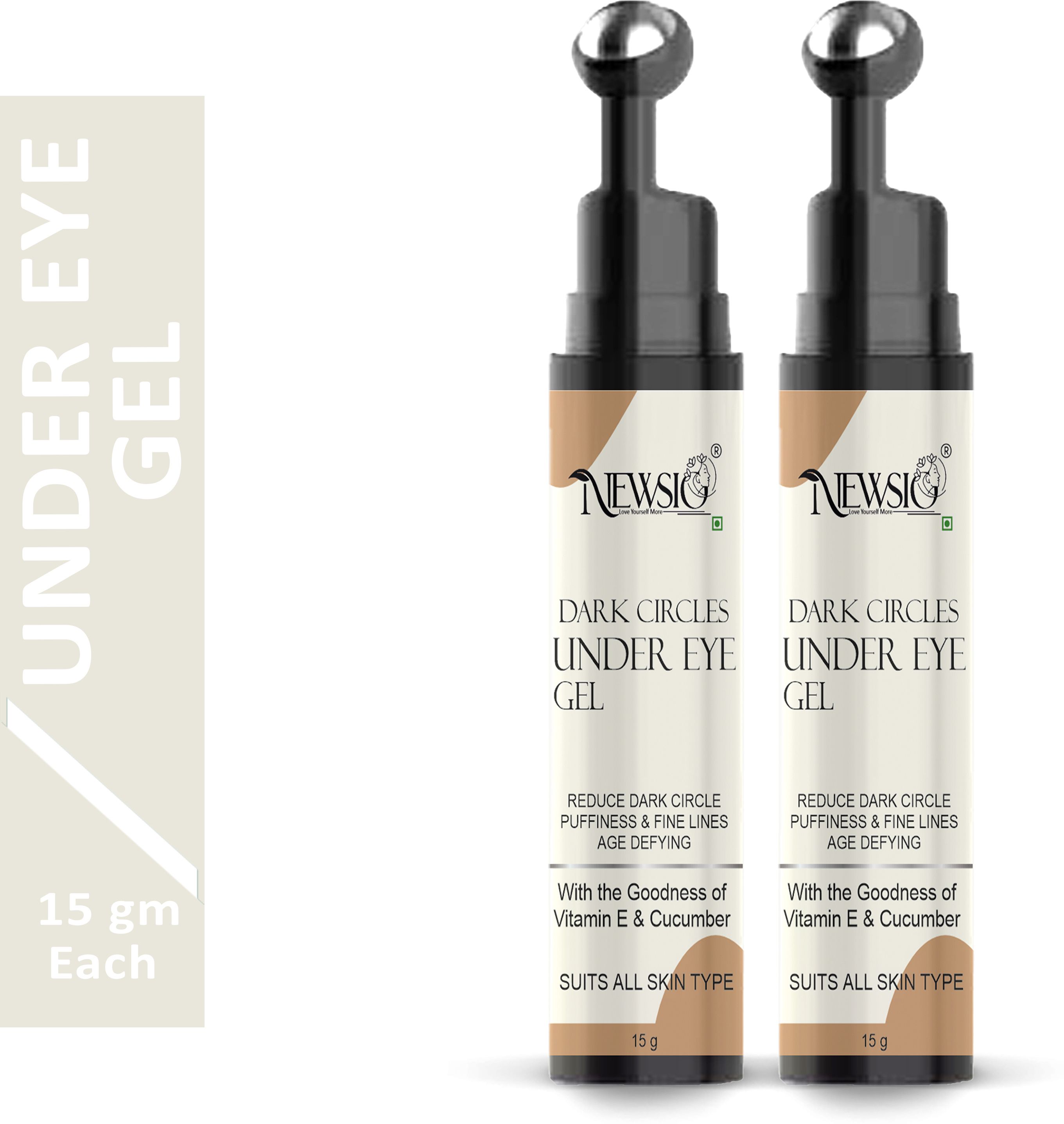 Under Eye Gel Roll On with Massage Roller to Reduce Dark Circles, Puffiness-image-10