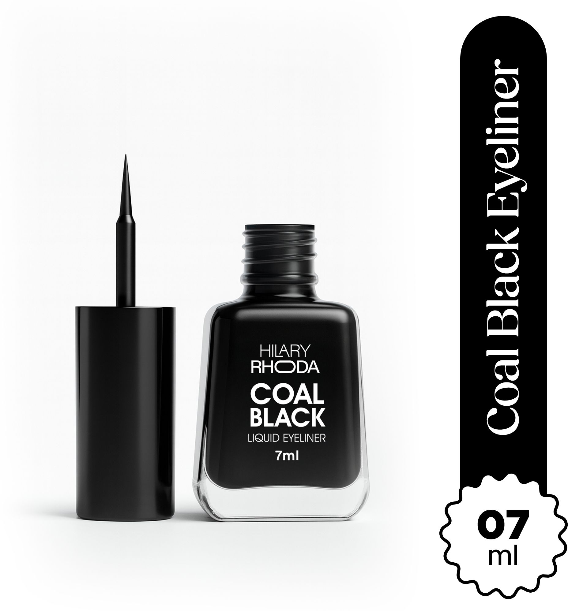 Coal Black Liquid Eyeliner | Waterproof Eyeliner for Women | Glossy Finish 7 ml-image-0