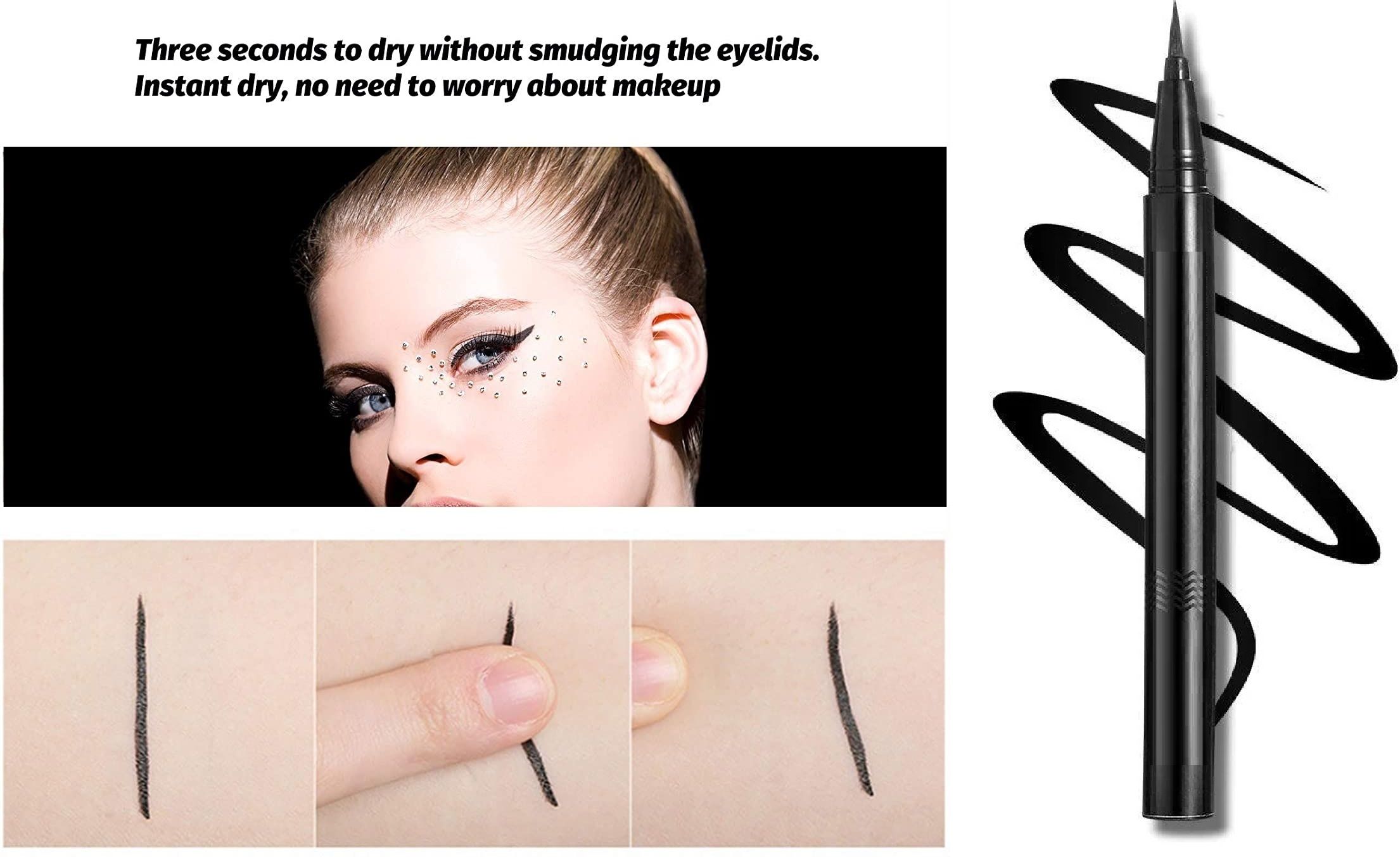 aylily 3D Black Eyeliner | Waterproof Smudge Proof Long Lasting Liquid Liner 5 ml-picture-22