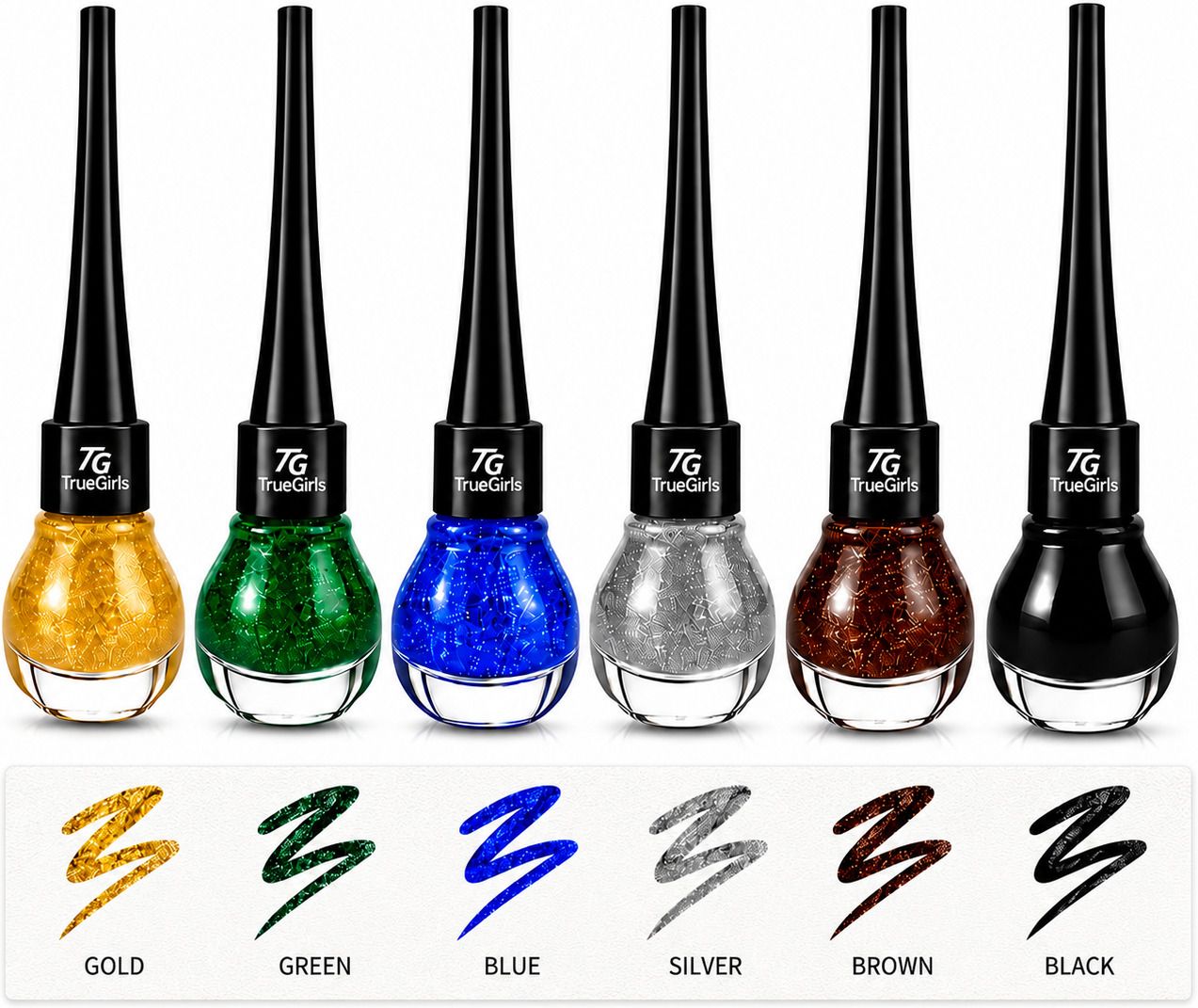 Multicolour Waterproof Eyeliner Pack of 6 Pcs Long Lasting, Makeup Set for Women 30 ml-image-27