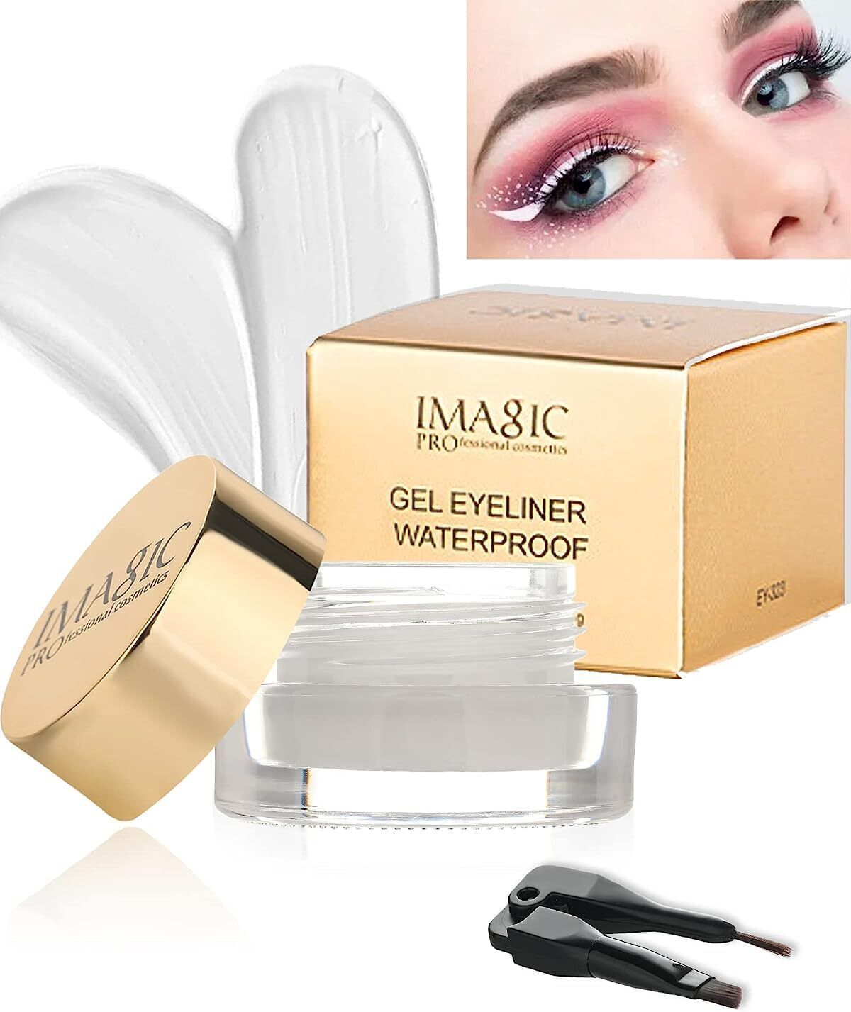 Gel Eyeliner, Long Lasting Waterproof Matte Eyeliner Cream Gel, 10 g-image-27
