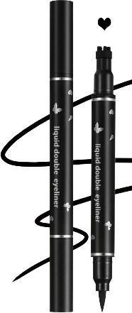 Double-headed Liquid Winged Black Eyeliner Stamp Pen Set, Heart |Eye Liner 3 g-image-22