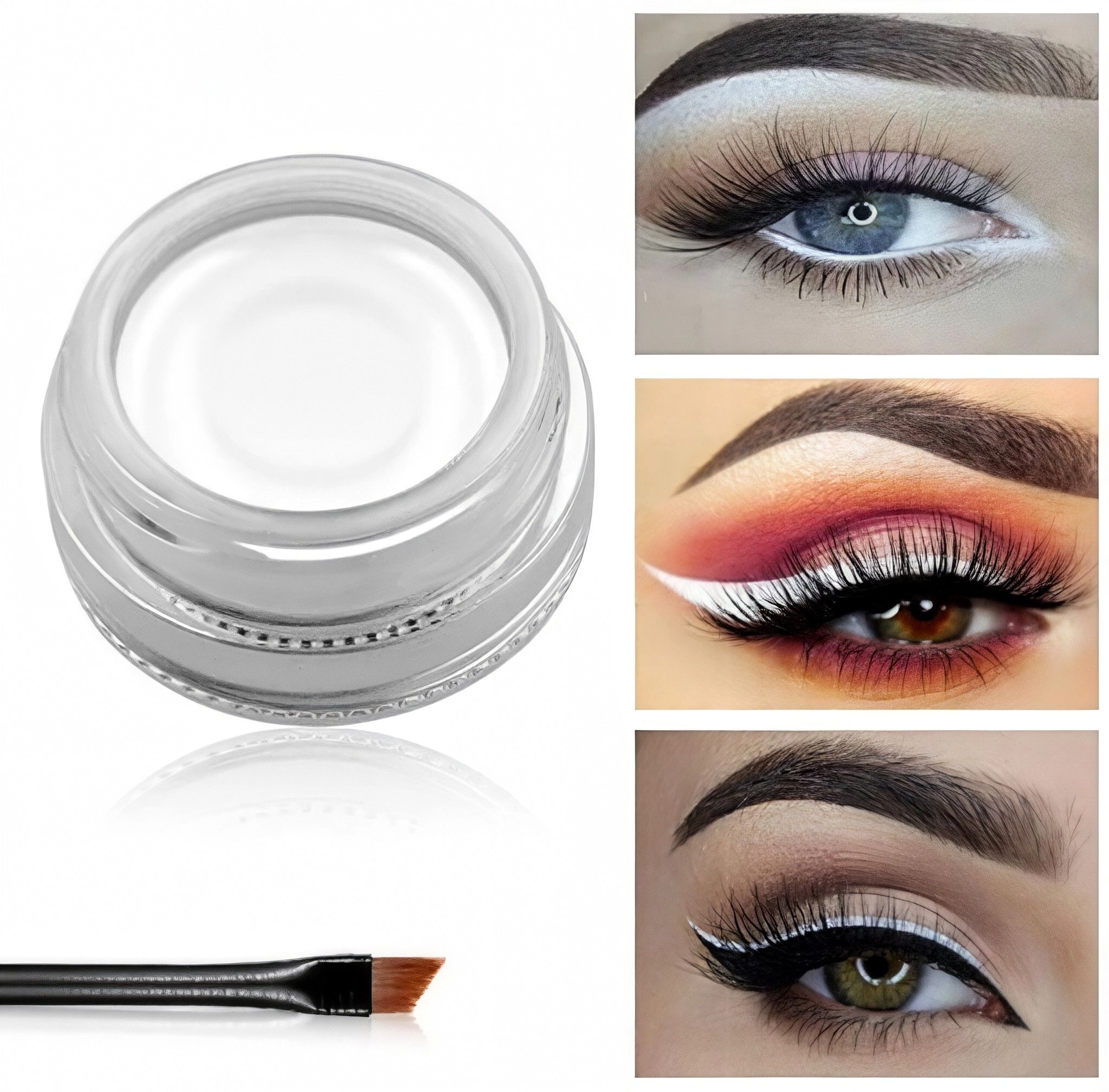 Waterproof White Gel Eyeliner with Brush | Long Lasting Matte Finish 36Hr 5 g-image-11