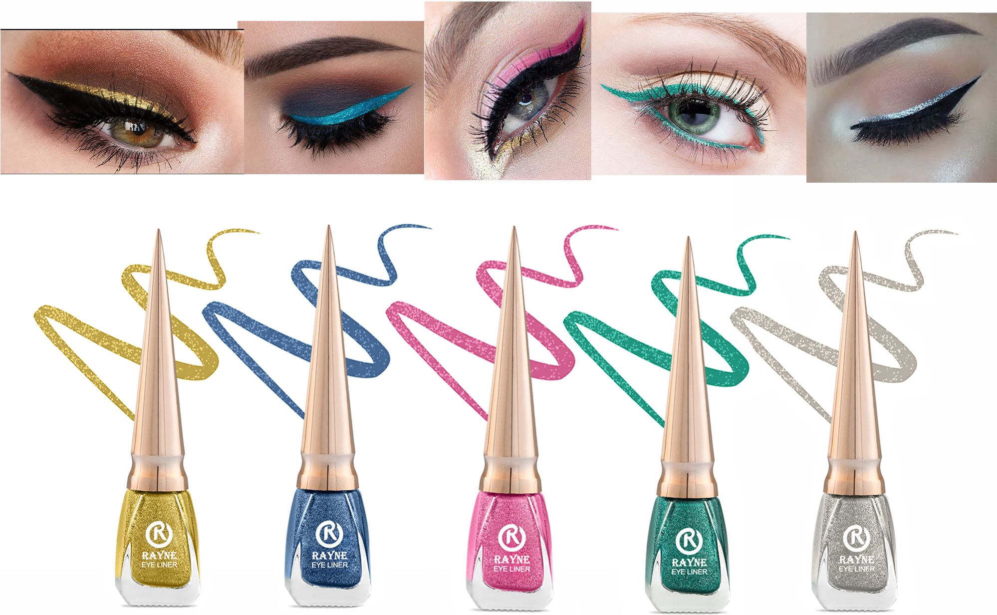 Waterproof Liquid Glitter Eyeliner combo 30 ml-image-2