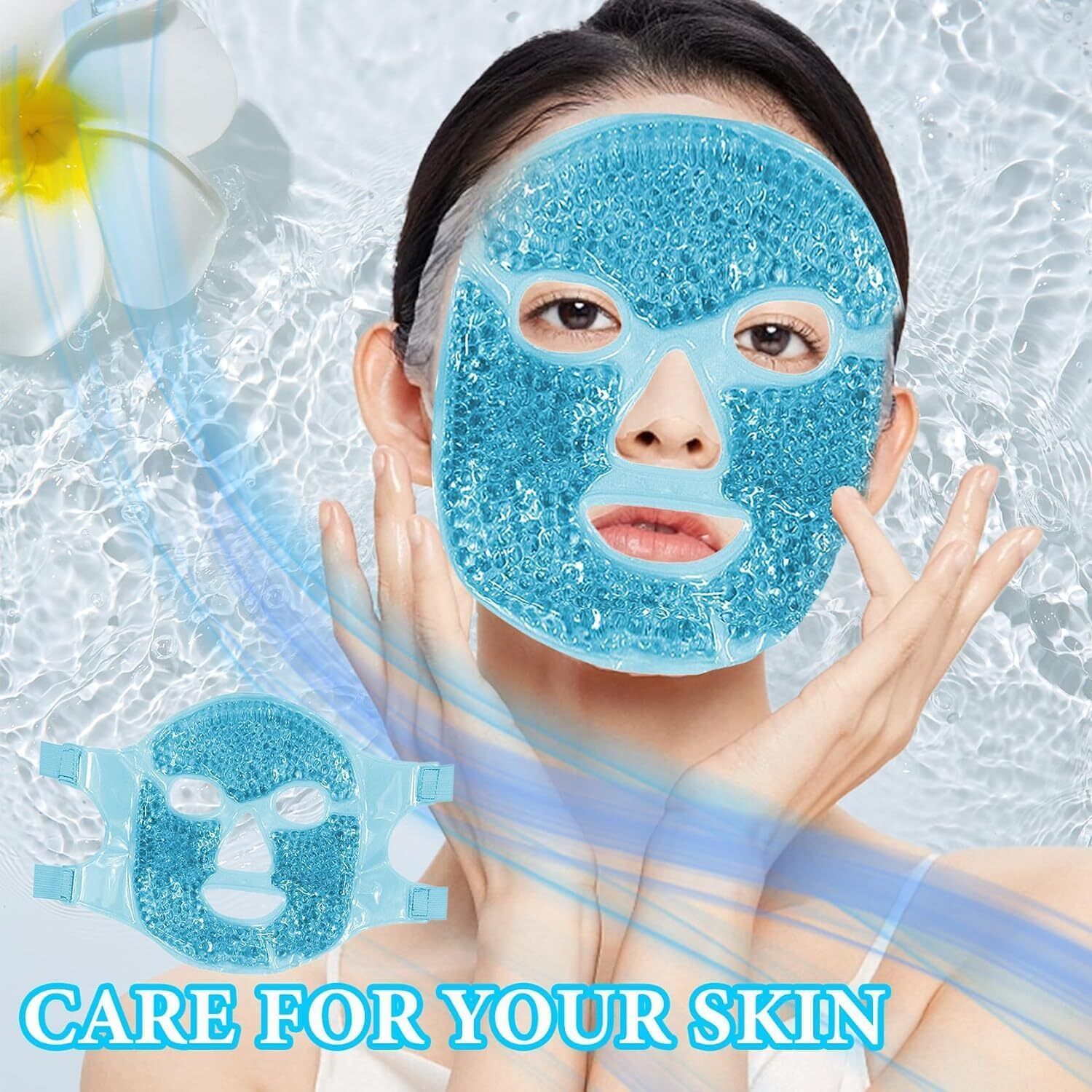 aarukcreation Cold Face Eye Mask, Ice Pack Reduce Face Puff, Dark Circles, Gel Beads Face Shaping Mask-picture-14