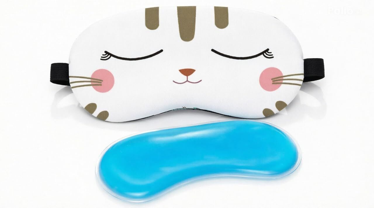 Reusable Ice Pack Sleep Mask for Dark Circles and Stress Relief-image-38