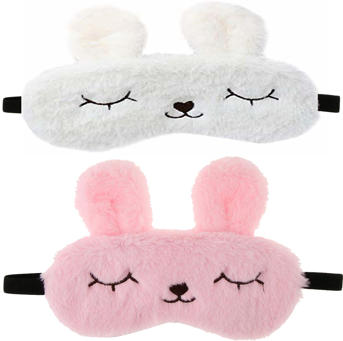 Cute Velvet Cartoon Cat Fur Eye Mask for Kids/Adults, Soft and Orthoptic