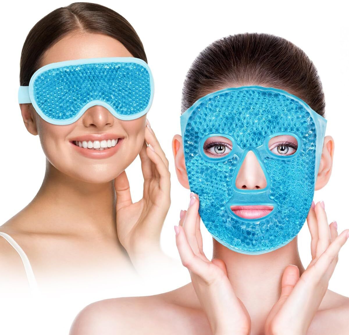 Hot and Cold Cooling Ice Relaxing Face Gel Mask for Cool therapy and Glowing-image-28