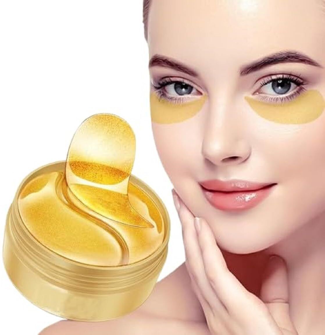 24k golden eye patch under dark circles patches Hydrogel Nourishment Infused-image-28