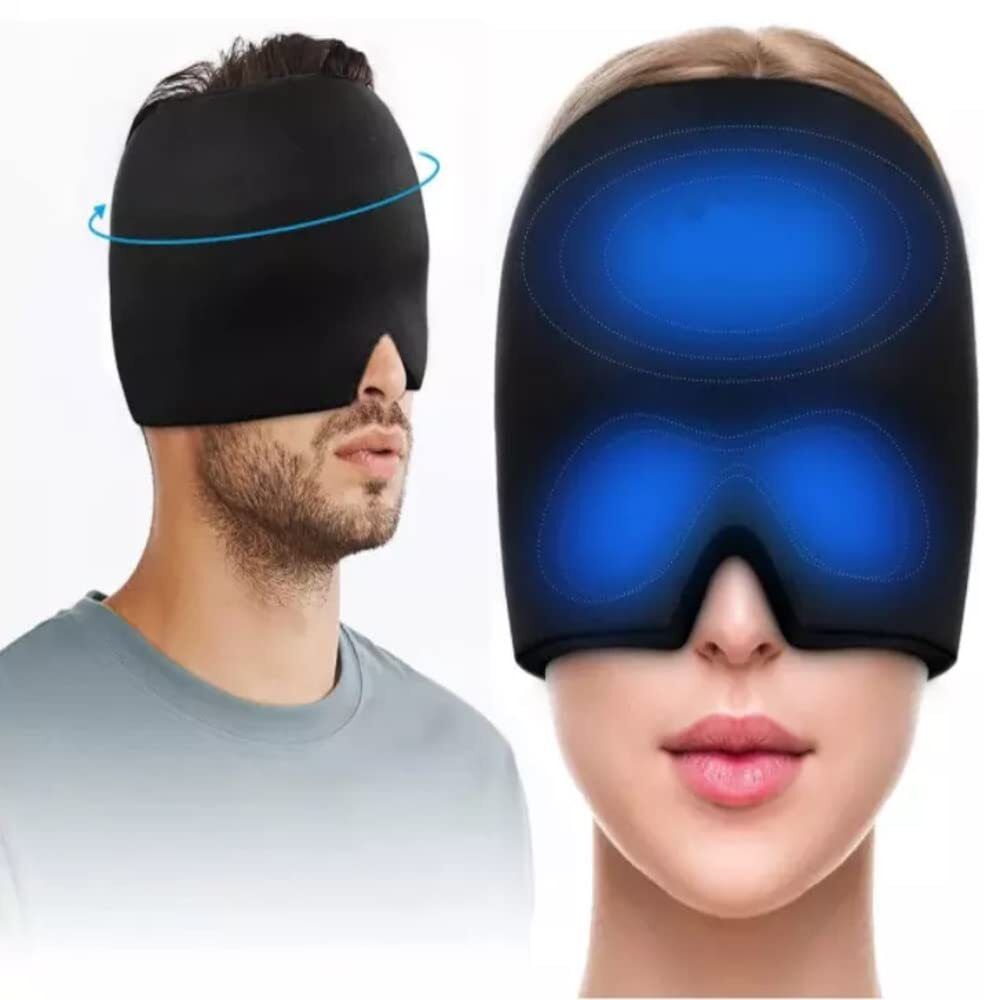 Migraine Relief Cap Cool Gel Ice Bag Headache Relief Ice Wrap Sleeping Eye Mask-image-42